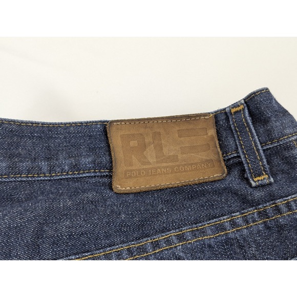 Ralph Lauren C-5 Polo Jeans Mens 36x32 Blue Denim Carpenter Dark Wash - Picture 6 of 12